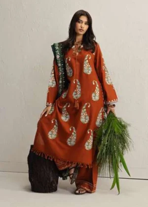 Alternative view of Coco by Zara Shahjahan Unstitched Khaddar SHIREEN 6B - Winter Collection