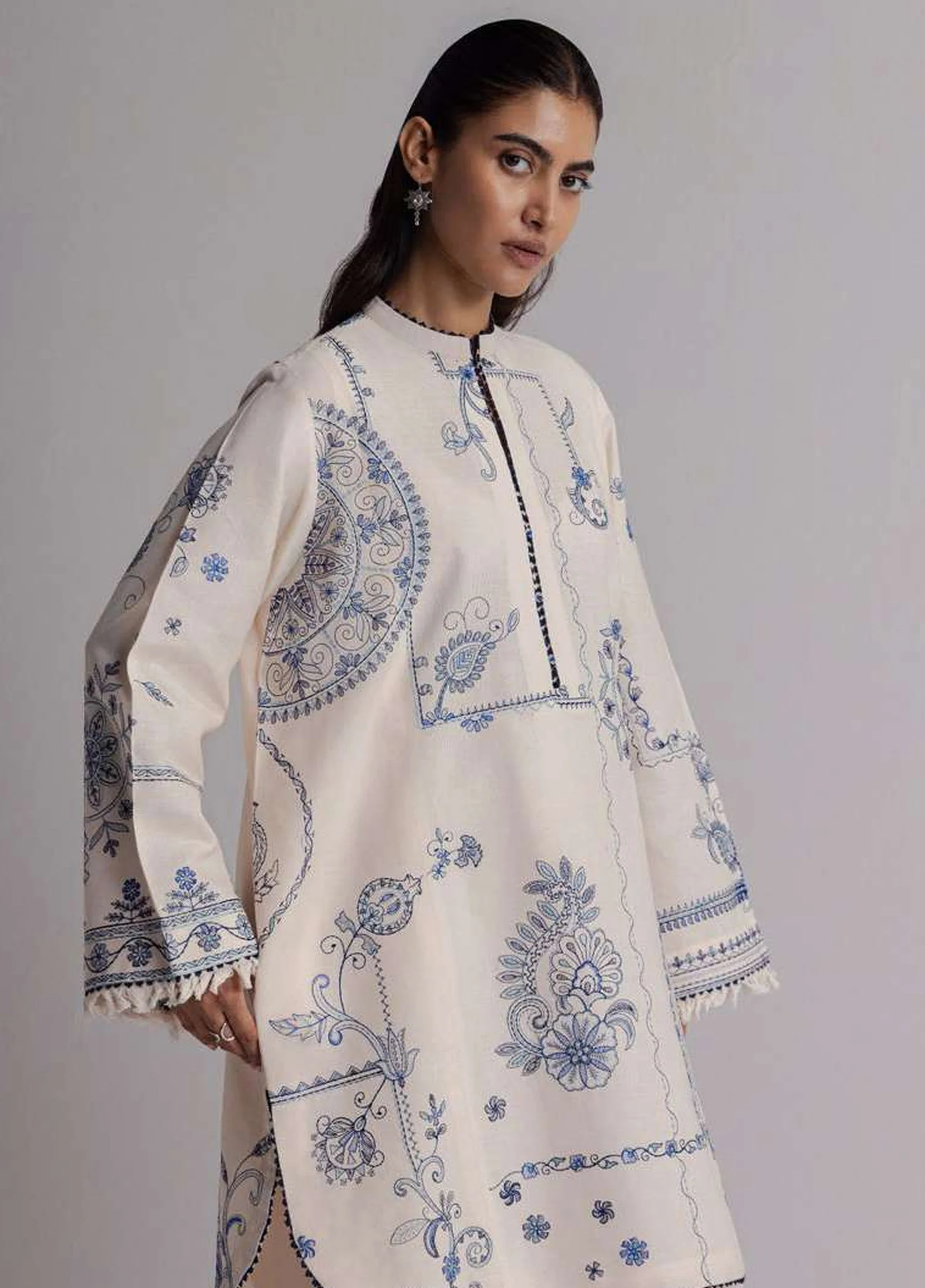 Coco by Zara Shahjahan Unstitched Khaddar DIBA 10B - Winter Collection - Image 6