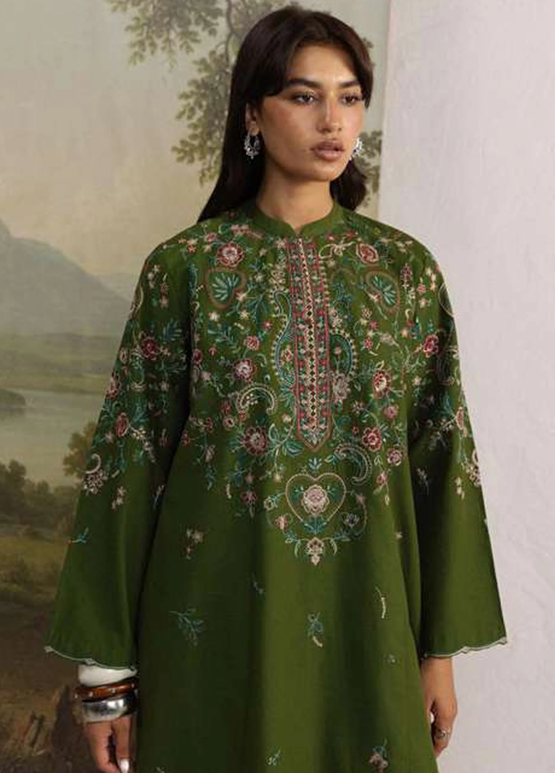Coco by Zara Shahjahan Unstitched Khaddar SHAB 5B - Winter Collection - Image 3