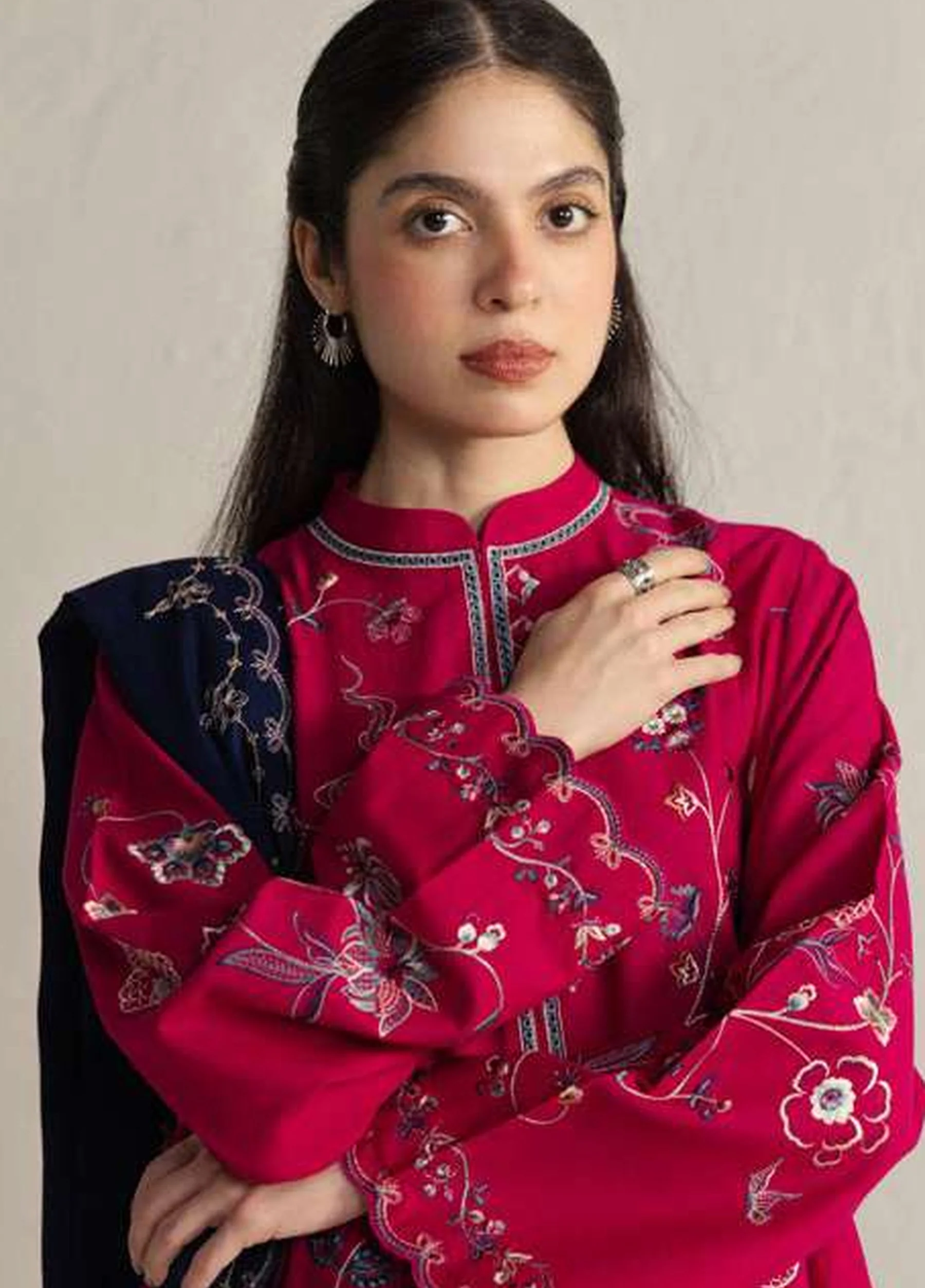 Coco by Zara Shahjahan Unstitched Khaddar NAIRANG 8B - Winter Collection - Image 5