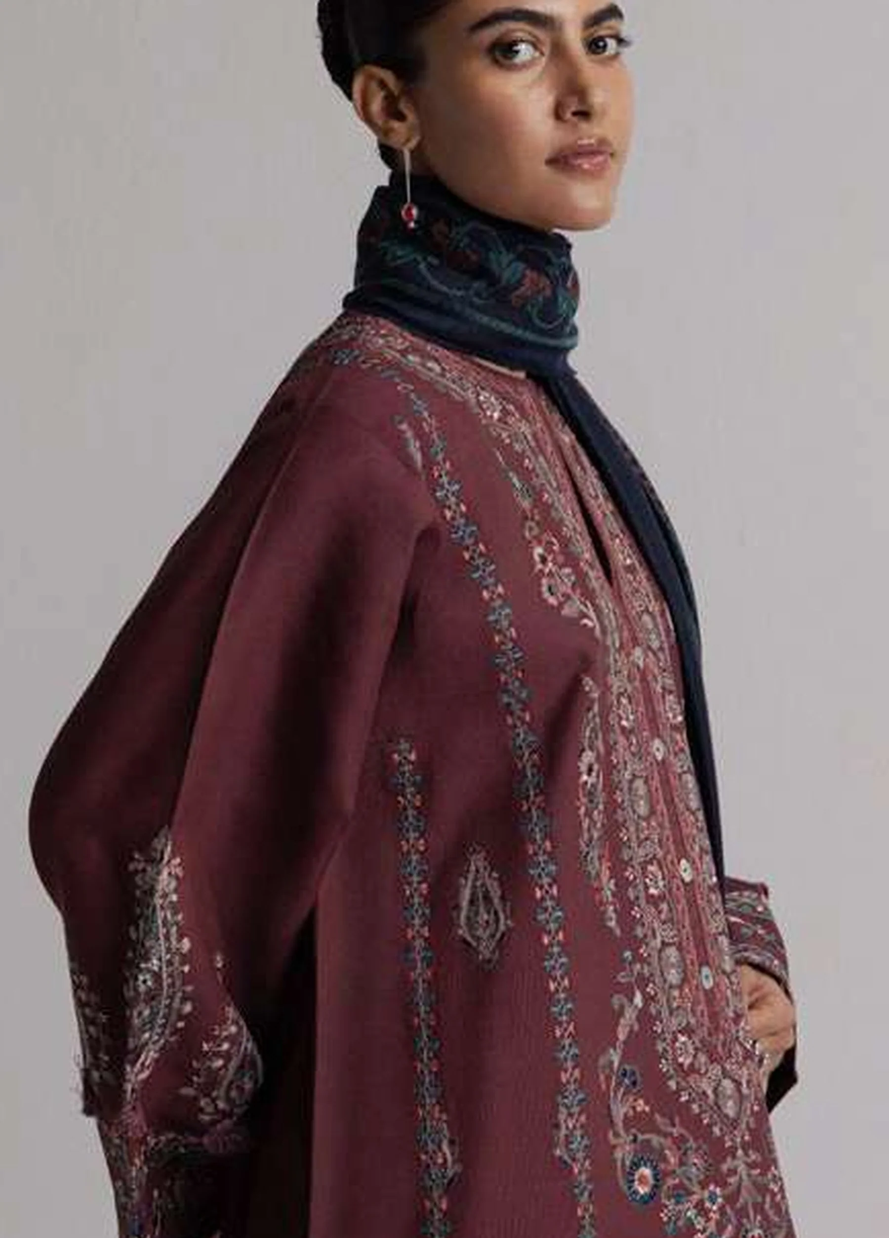 Coco by Zara Shahjahan Unstitched Khaddar SARD 1A - Winter Collection - Image 3