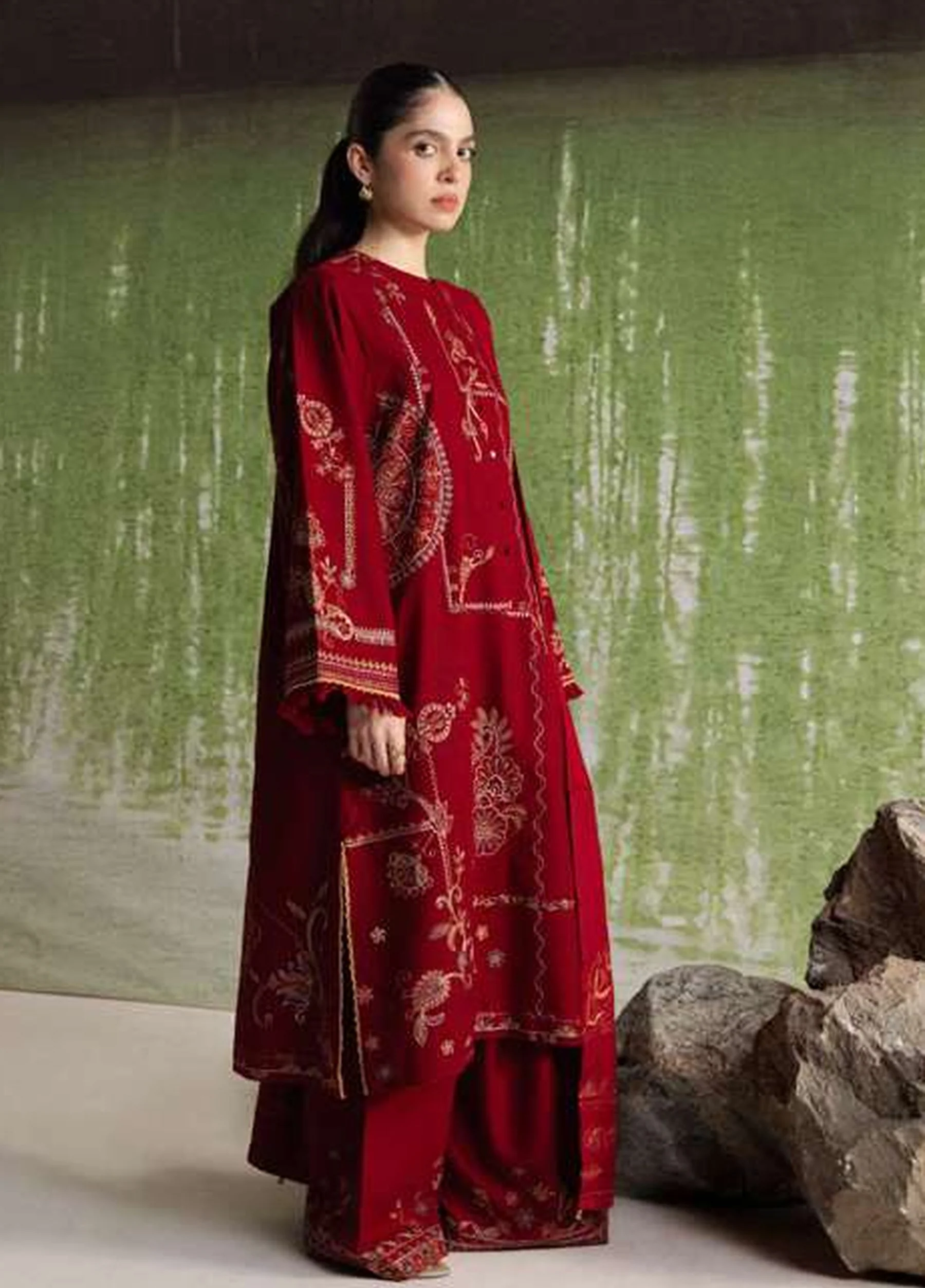 Coco by Zara Shahjahan Unstitched Khaddar DIBA 10A - Winter Collection - Image 6