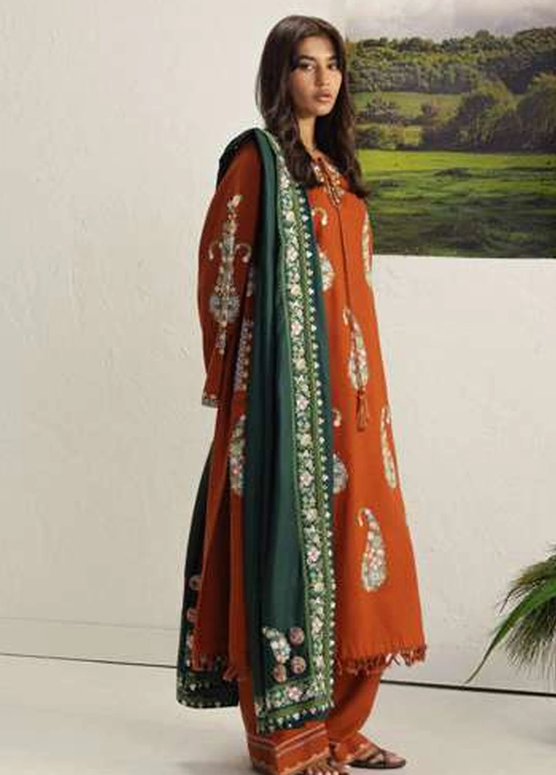 Coco by Zara Shahjahan Unstitched Khaddar SHIREEN 6B - Winter Collection - Image 3