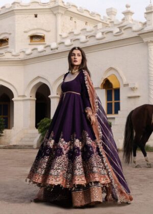 Alternative view of The Doll House by Hussain Rehar Unstitched Embroidered -  Shabnam