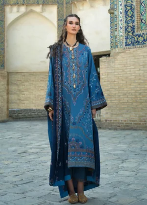 Bukhara by Mushq Unstitched Embroidered Herringbone Heritage Haze