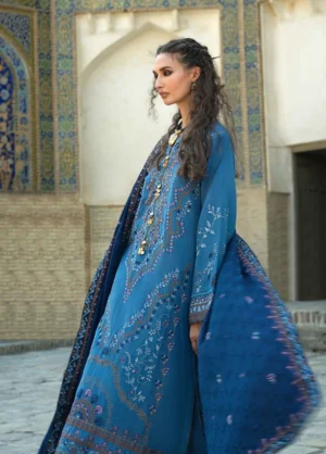 Alternative view of Bukhara by Mushq Unstitched Embroidered Herringbone Heritage Haze