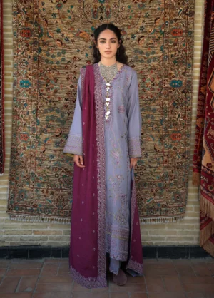 Bukhara by Mushq Unstitched Embroidered Crepe Old City Bloom